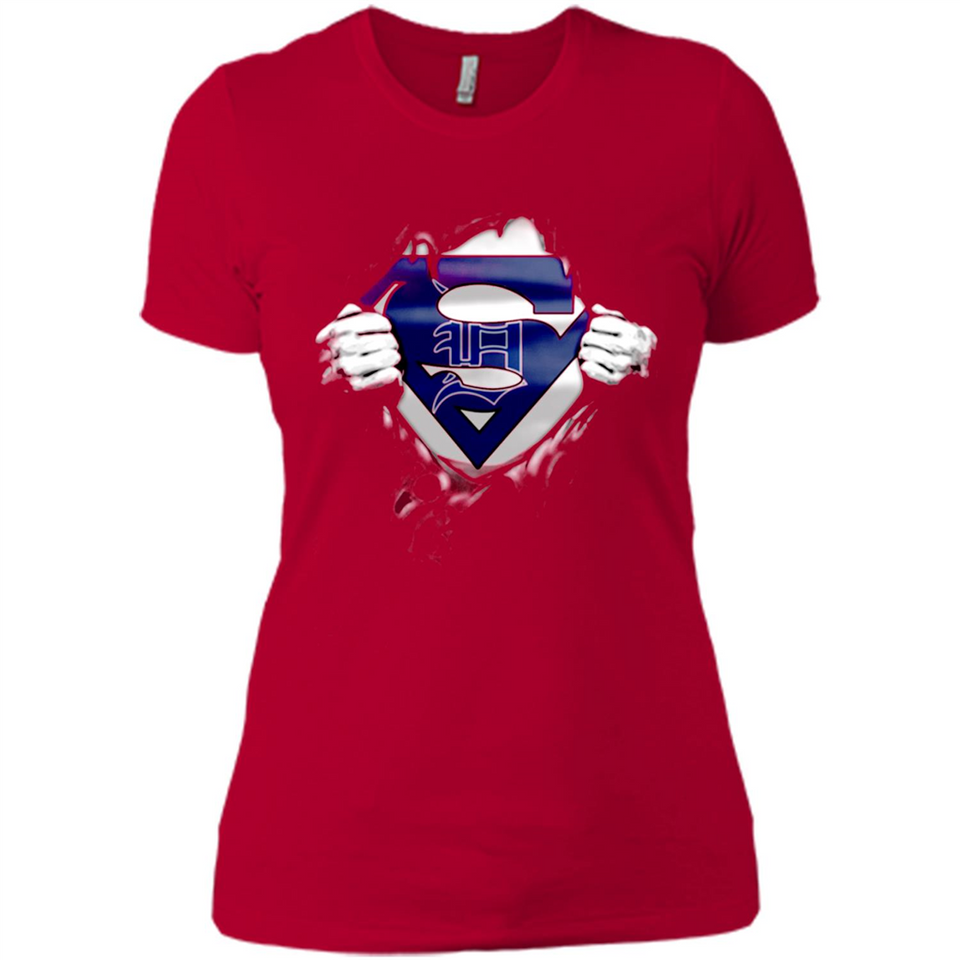 Detroit Tigers And Superman Fans - Ladies' Boyfriend T-Shirt