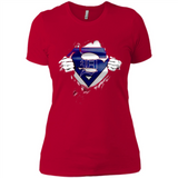 Detroit Tigers And Superman Fans - Ladies' Boyfriend T-Shirt