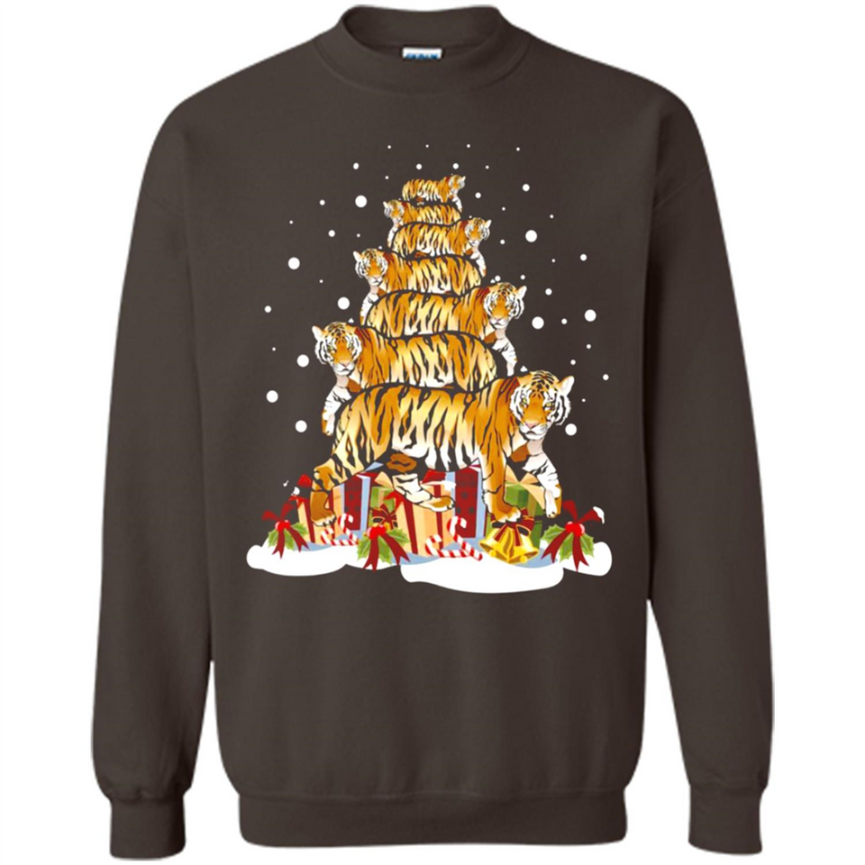 Tiger Christmas Tree Funny Merry Christmas - Sweatshirt