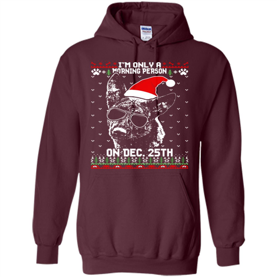 Morning Person Dutch Shepherd Funny Xmas - Hoodie