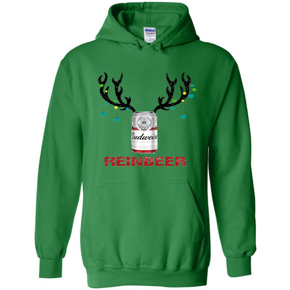 Budweiser Reinbeer Funny Beer Reindeer Christmas Sweatshirt - Hoodie