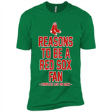 Reasons to be a Boston Red Sox Fan Complete List on Back - Premium Short Sleeve T-Shirt