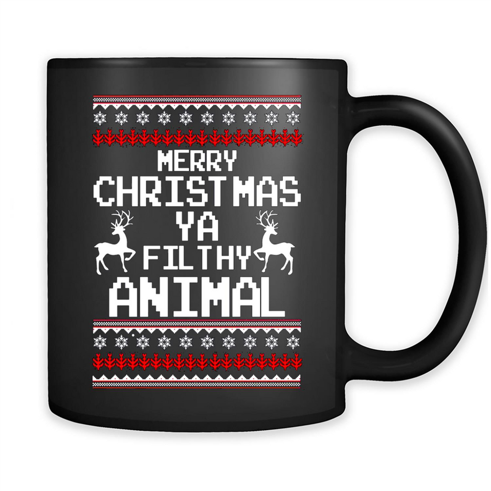 Merry Christmas ya filthy animal ulgy sweater PINGPONG