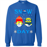 Snow Day Shirt For Denver Broncos Vs Minion Fans pingpong