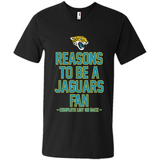 Reasons to be a Jacksonville Jaguars Fan Complete List on Back - Men's V-Neck