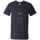 Doberman Santa Lights Christmas Dog Xmas Sweatshirt - Men's V-Neck