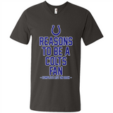 Reasons to be a Indianapolis Colts Fan Complete List on Back - Men's V-Neck