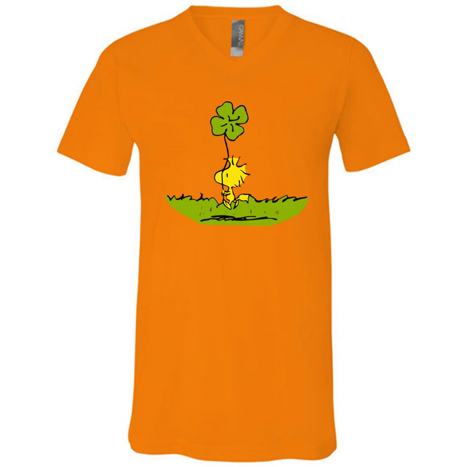 Snoopy Woodstock Shamrock - Canvas Unisex V-Neck