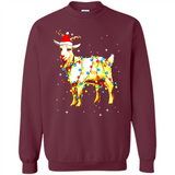 Christmas Lights Goat Wearing Santa Hat T-Shirt - Sweatshirt