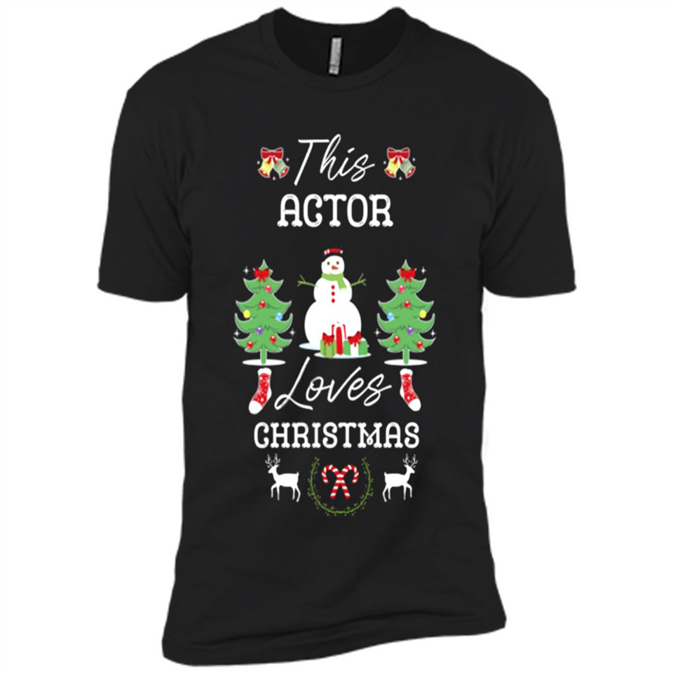 This Actor Loves Christmas Tree Shirt with Snowman