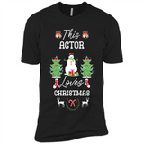 This Actor Loves Christmas Tree Shirt with Snowman