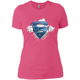 Detroit Lions And Superman Fans - Ladies' Boyfriend T-Shirt