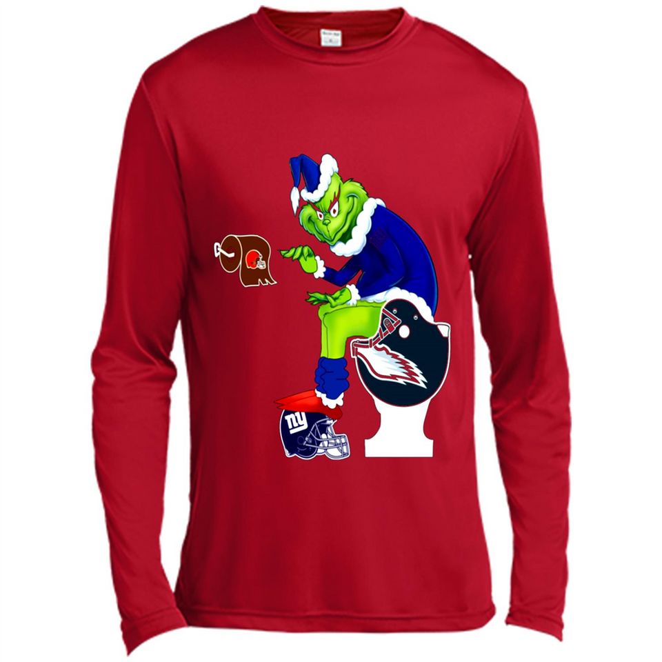 New York Giants Toilet Grinch Santa Claus Football Fan PINGPONG