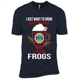 I Just Want To Drink Hot Chocolate & Watch TCU Horned Frogs Ugly Christmas Sweater PINGPONG