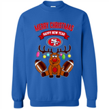 San Francisco 49ers NFL Reindeer Funny Merry Christmas And Happy New Year