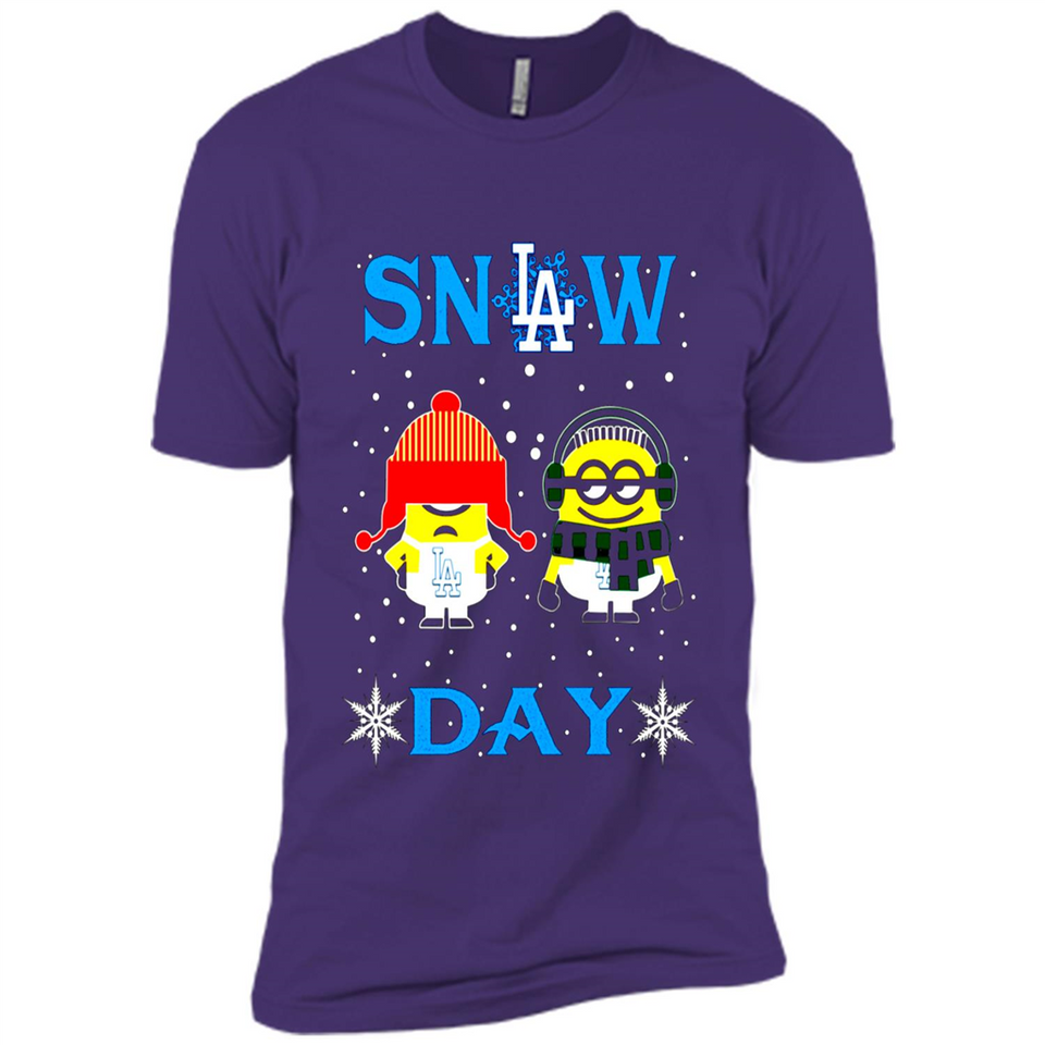 Snow Day Shirt For Los Angeles Dodgers Vs Minion Fans pingpong