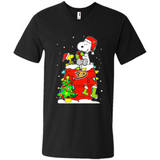 Anaheim Ducks Snoopy Ugly Christmas Sweaters - Sao chép - Men's V-Neck