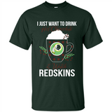 I Just Want To Drink Hot Chocolate & Watch Washington Redskins Ugly Christmas Sweater PINGPONG