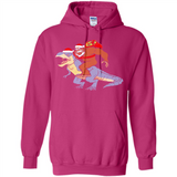 Bigfoot Riding Dinosaurus T-Shirt Funny Bigfoot Santa - Hoodie