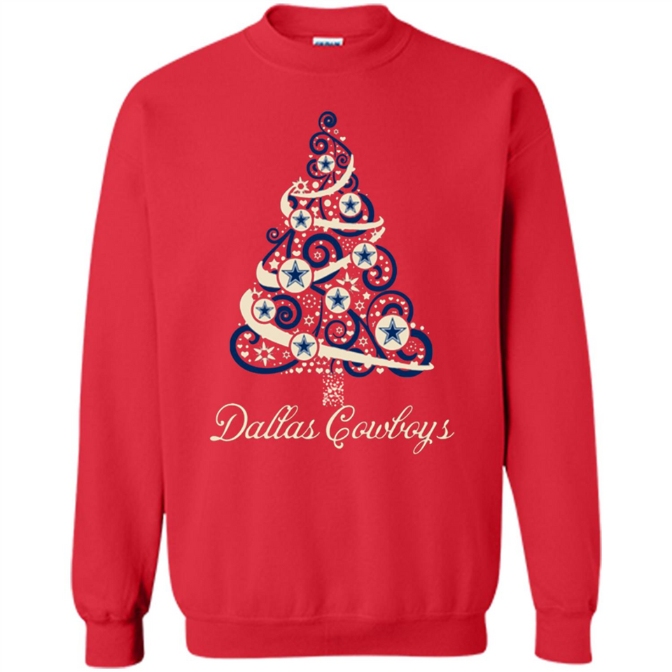 Dallas Cowboys NFL Football Team Logo Christmas Tree T-Shirt - Sweatshirt