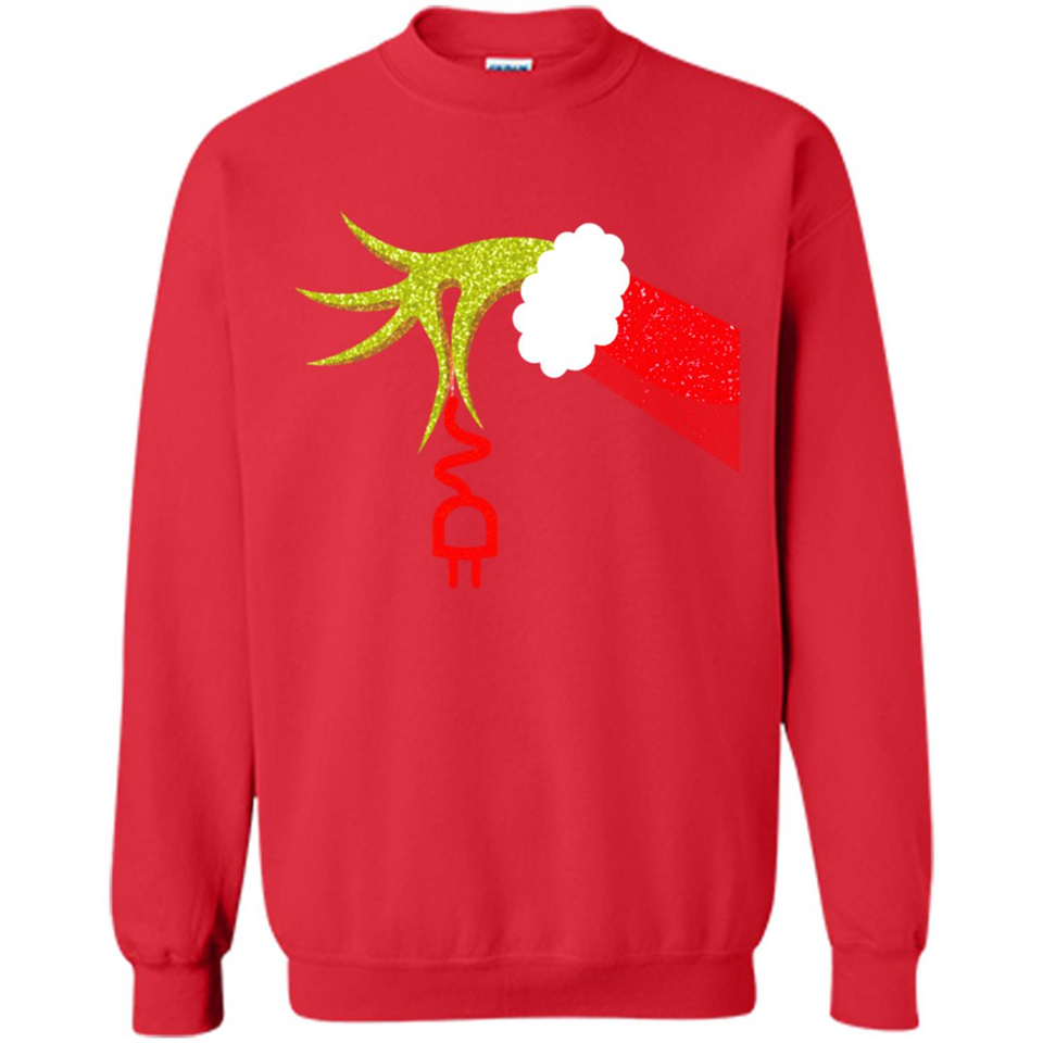 Funny Grinch Hand Holding Electrician Ornament Christmas PING PONG