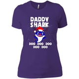Daddy Shark Costume Reindeer Funny Christmas T-Shirt - Ladies' Boyfriend T-Shirt
