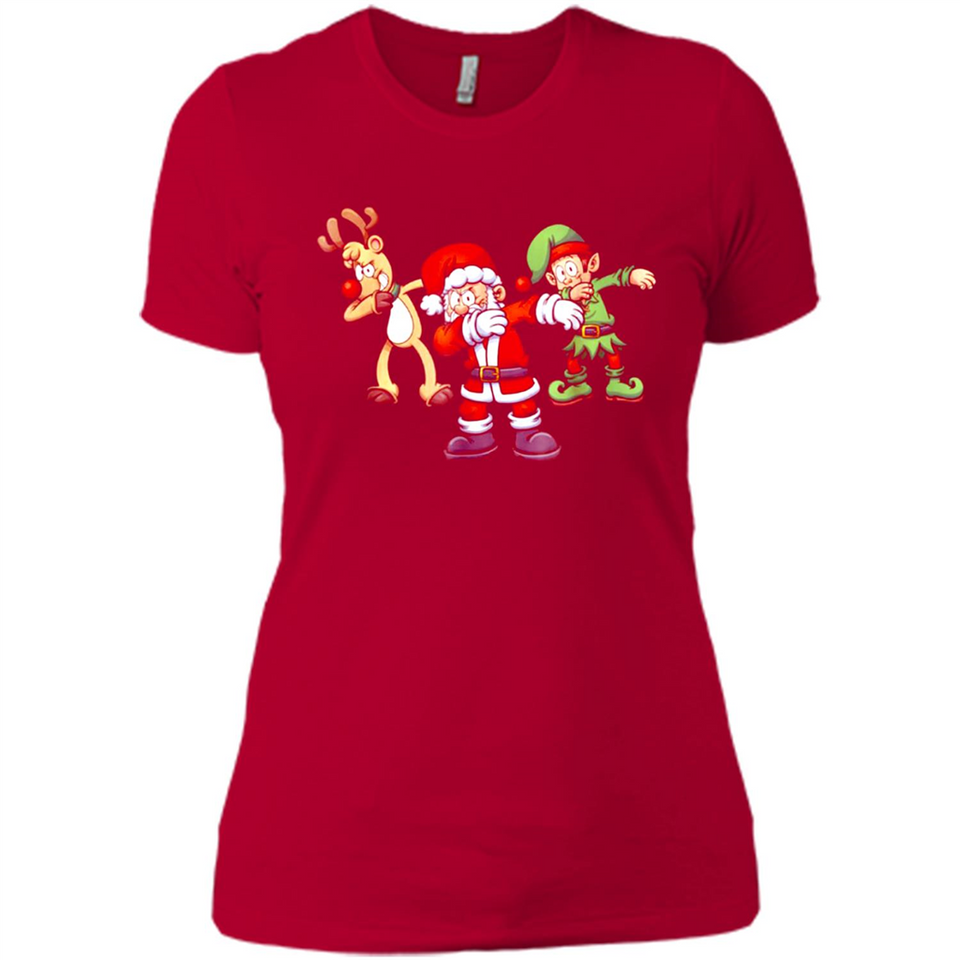 Dabbing Santa - Ladies' Boyfriend T-Shirt