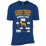 Border Terrier Barking Logic - Premium Short Sleeve T-Shirt