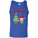 Meow merry christmas- cat and pine merry christmas - Tank Top