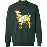 Christmas Lights Goat Wearing Santa Hat T-Shirt - Sweatshirt