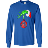Christma Season With Green Grinch Hand Be Kind - Long Sleeve T-Shirt