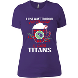 I Just Want To Drink Hot Chocolate & Watch Tennessee Titans Ugly Christmas Sweater PINGPONG