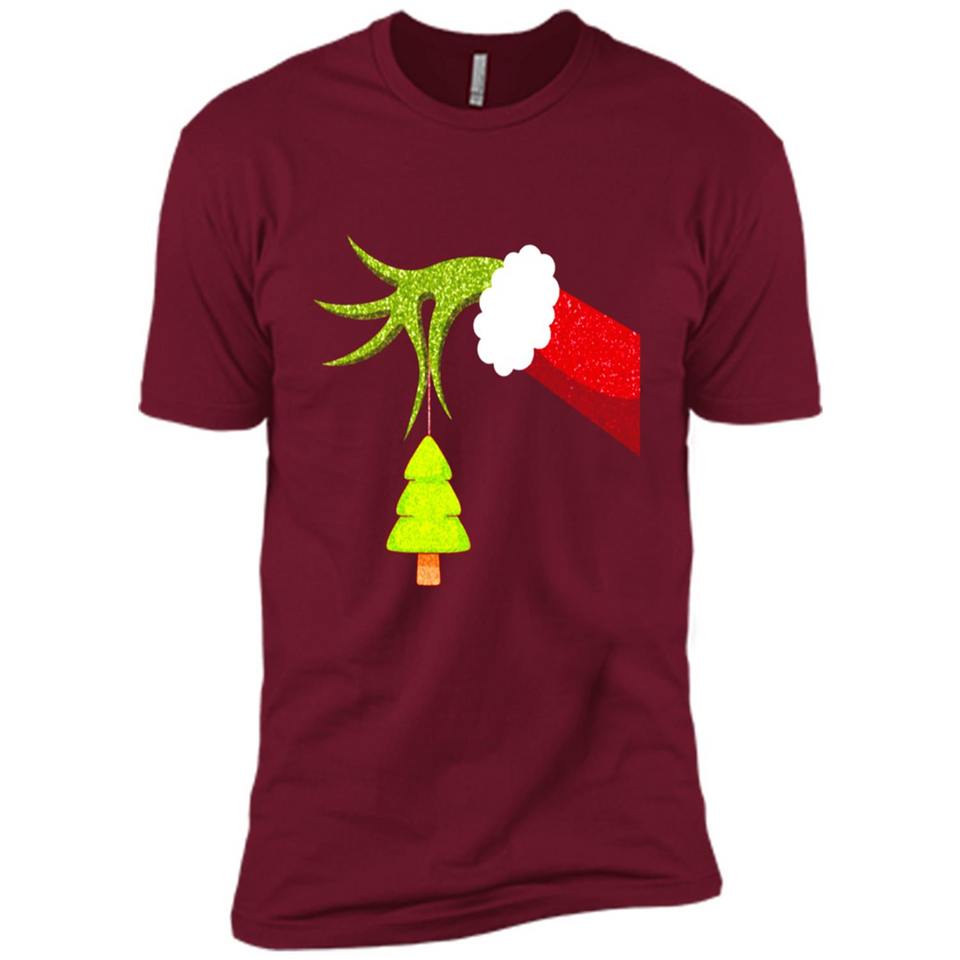 Funny Grinch Hand Holding Christmas Tree Ornament Christmas PING PONG