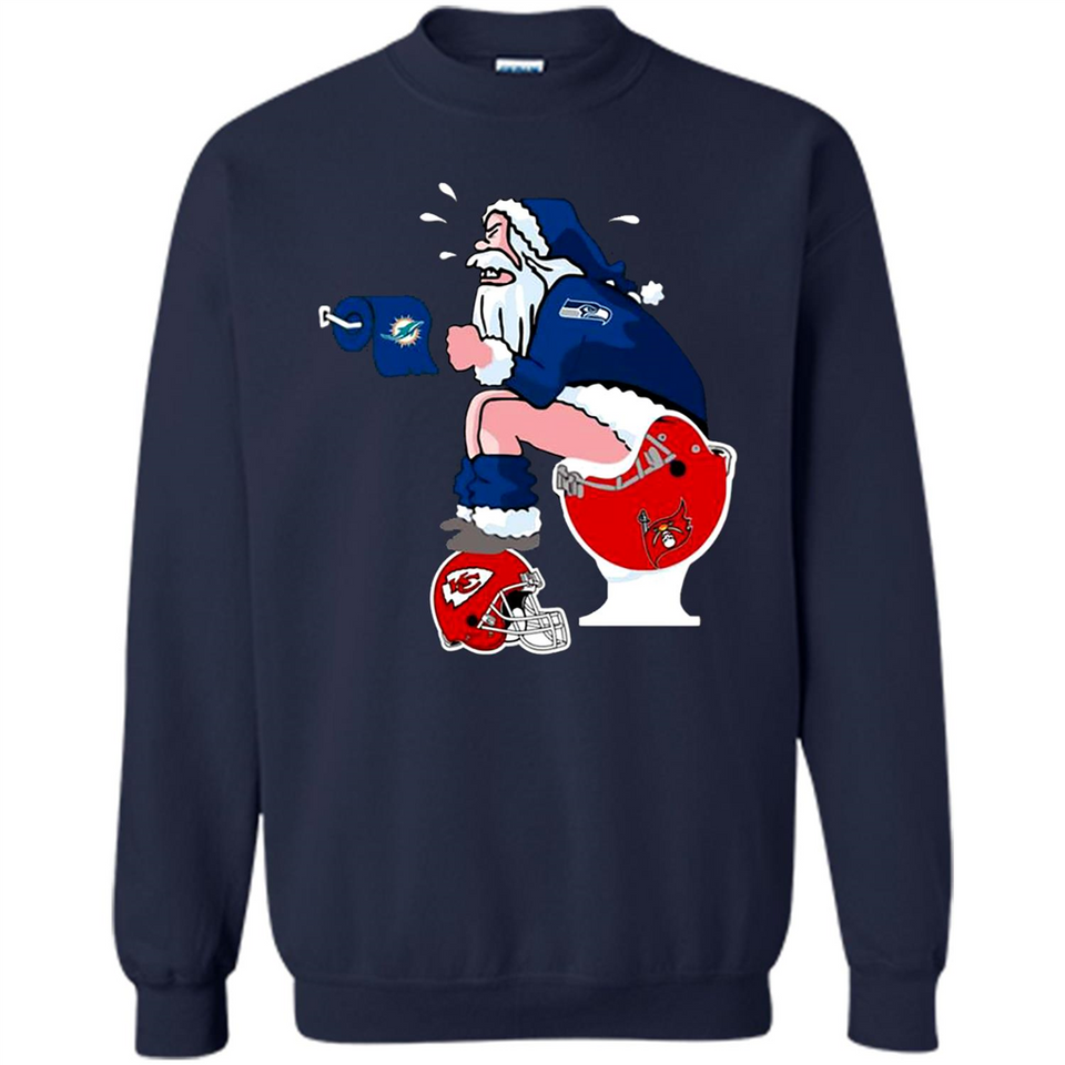 Seattle Seahawks Santa Claus Toilet