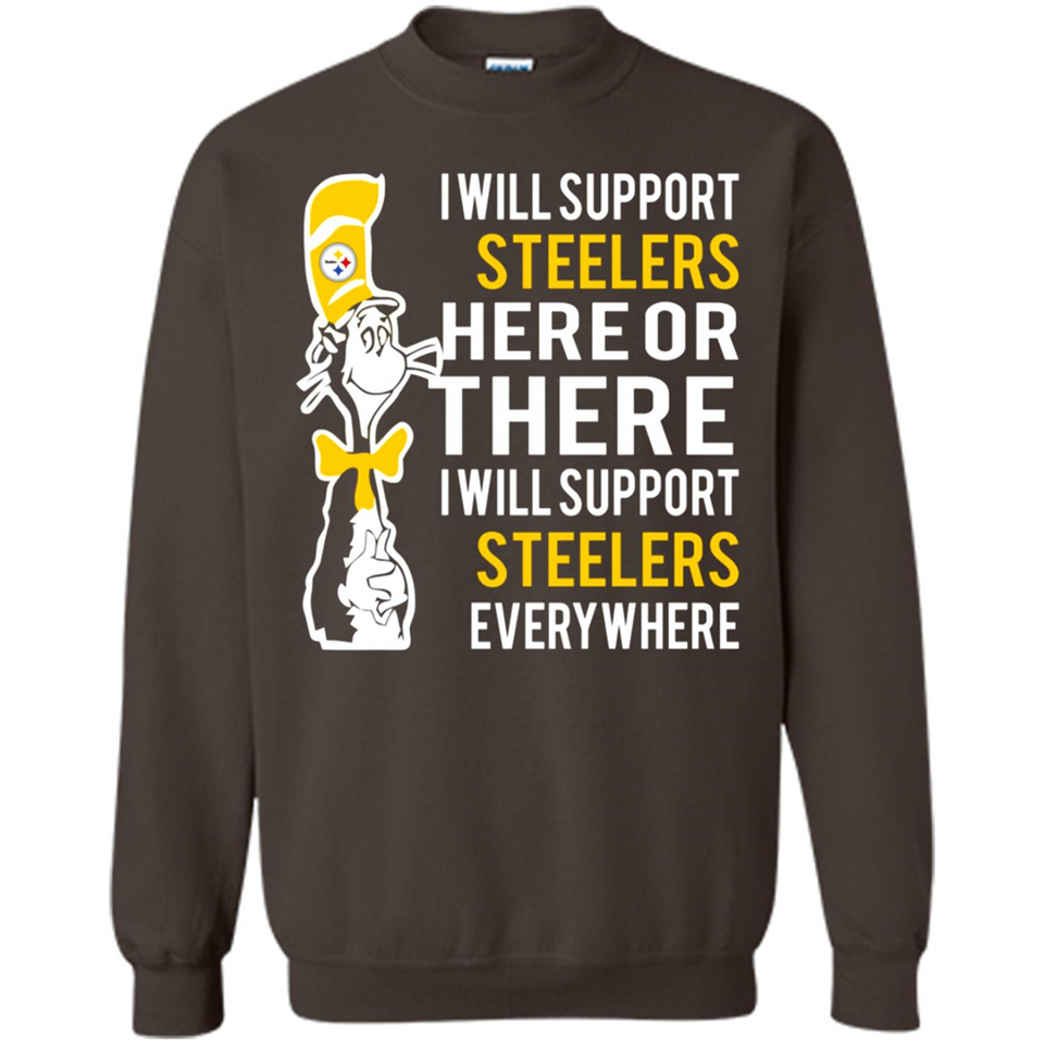 Shirt For Dr Seuss Cat And Pittsburgh Steelers Fans - Sweatshirt