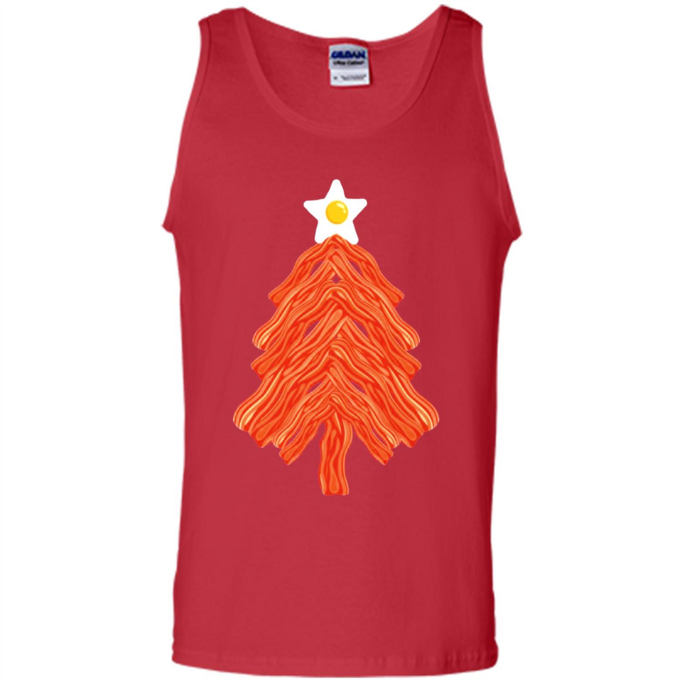Bacon & Eggs Over Easy Fried Food Breakfast Xmas Tree Foodie - Tank Top