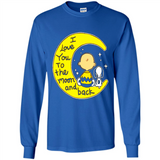 I LOVE YOU TO THE MOON AND BLACK CHARLIE BROWN AND SNOOPY