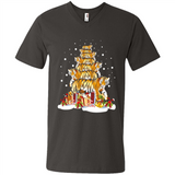 Tiger Christmas Tree Funny Merry Christmas - Men's V-Neck