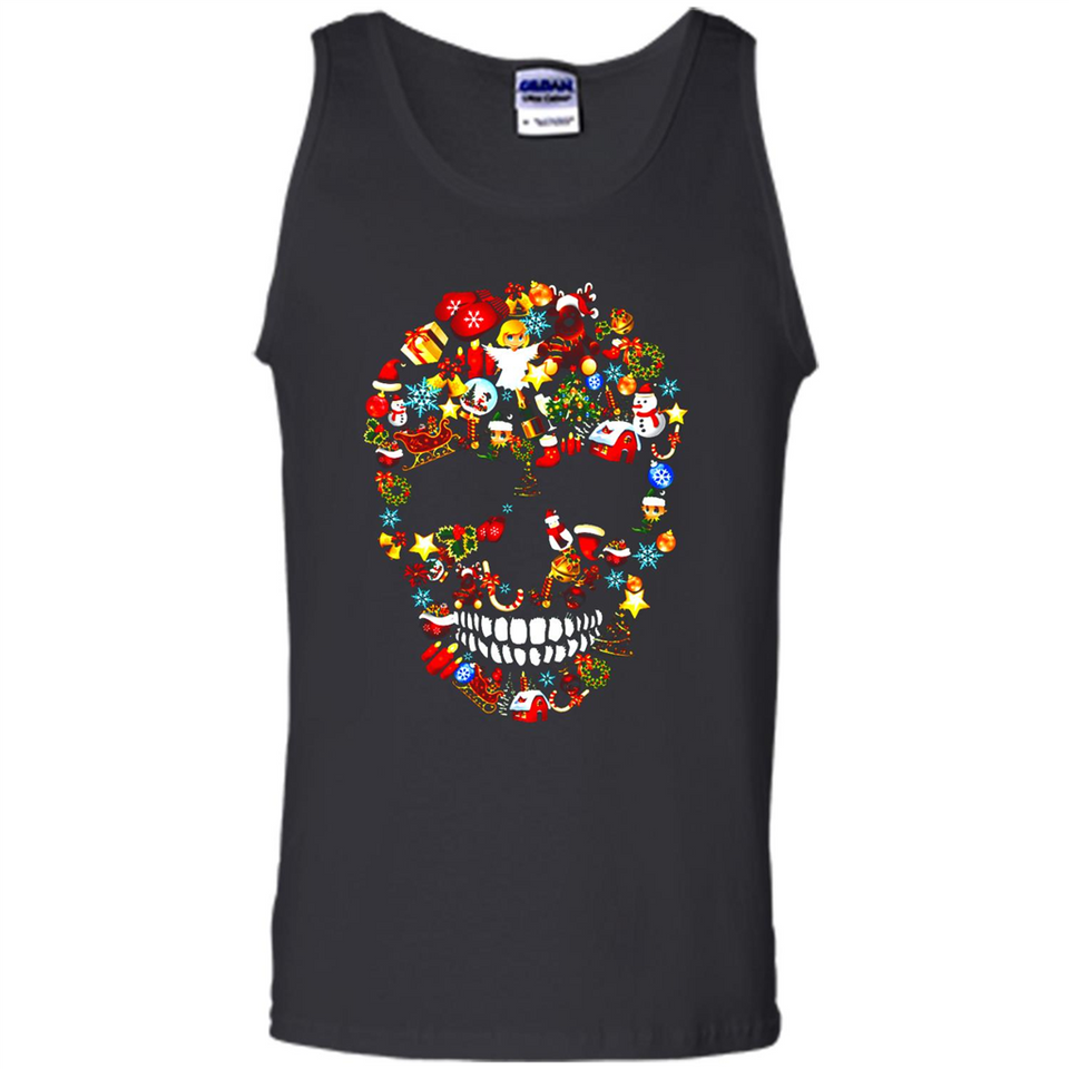 Skull Christmas Decorations Merry Xmas T-Shirt - Tank Top