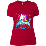 Unicorns are born in January Birthday Rainbow Gift Custom Ultra Cotton