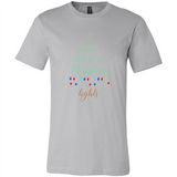 My Favorite Color is Christmas Lights Xmas Sporty T-Shirt - Canvas Unisex T-Shirt