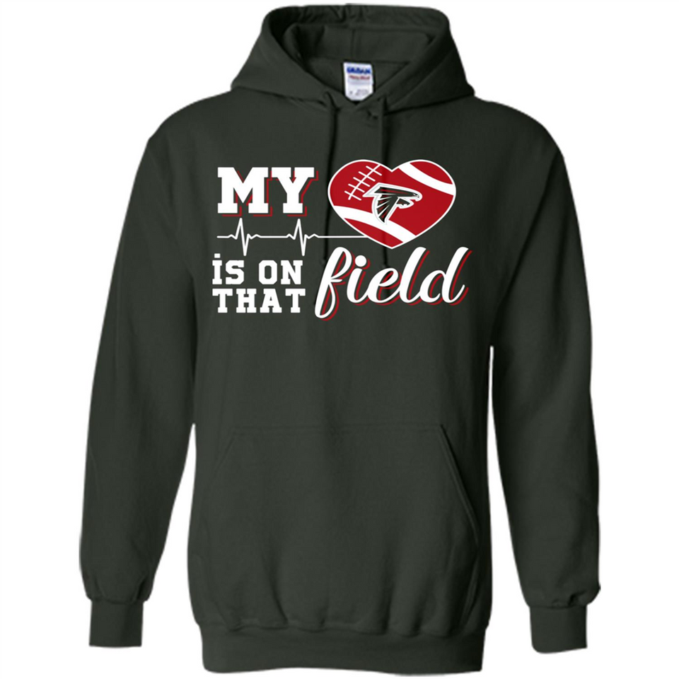Atlanta Falcons Football My Heart is on that Field - Hoodie