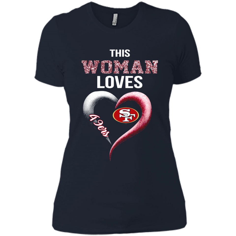 This Woman love 49ers NFL football team - Ladies' Boyfriend T-Shirt