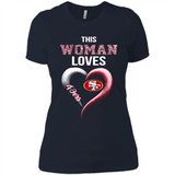 This Woman love 49ers NFL football team - Ladies' Boyfriend T-Shirt