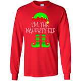 Matching Family Christmas Shirt Funny I'm The Naughty Elf Black mugs PINGPONG - Long Sleeve T-Shirt