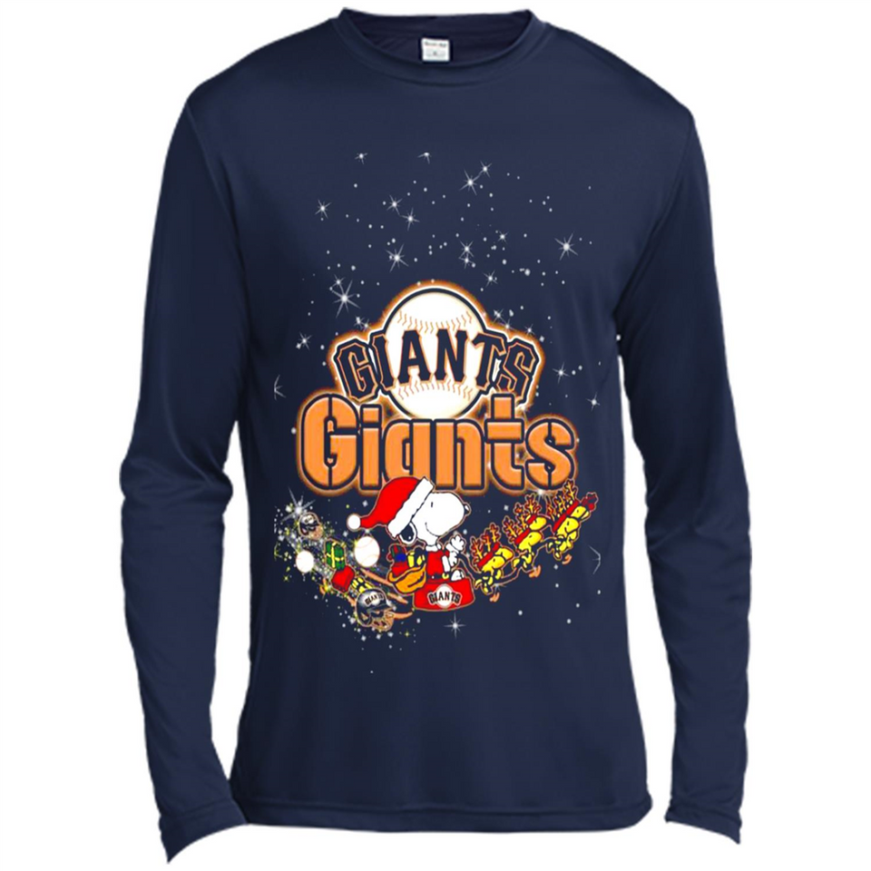 Snoopy Christmas San Francisco Giants - Canvas Long Sleeve T-Shirt