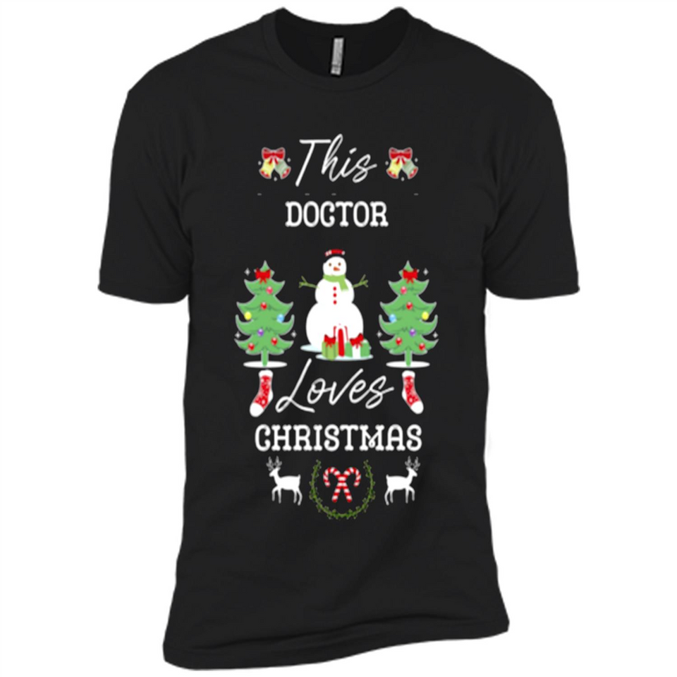 This Doctor Loves Christmas Tree Shirt with Snowman