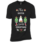 This Doctor Loves Christmas Tree Shirt with Snowman