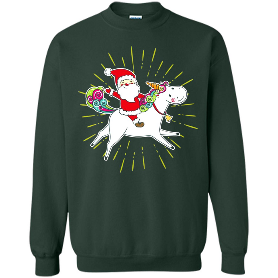Unicorn And Santa Christmas - Sweatshirt