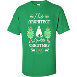 This Architect Loves Christmas Tree Shirt with Snowman